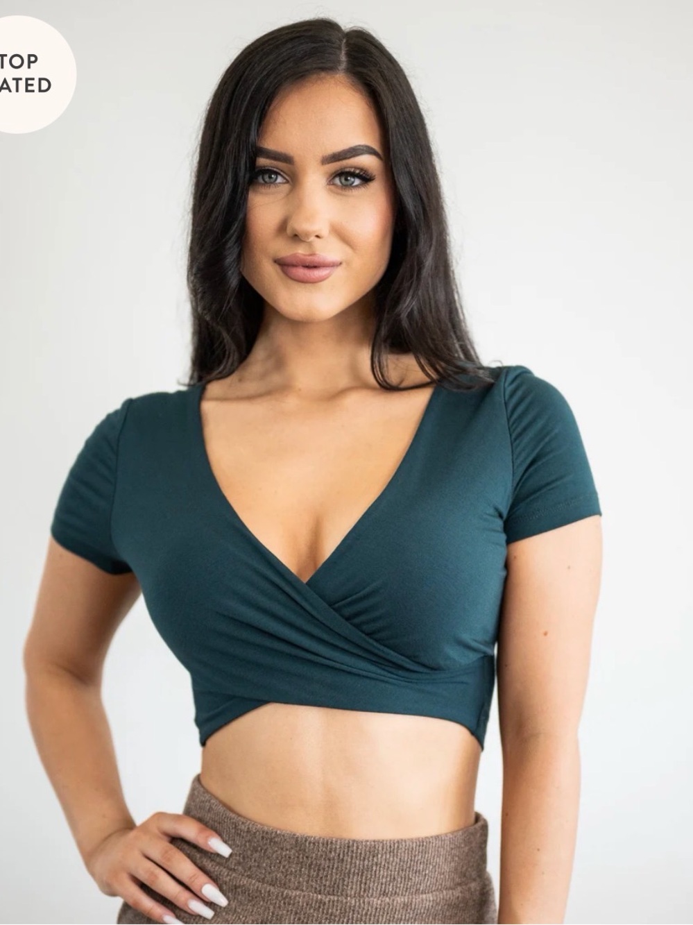 Sozy cropped wrap tank